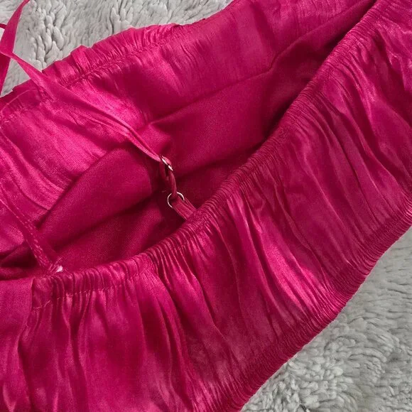 Jluxlabel Fuchsia Let's Get Away Satin Bra Top (Sz S) - Picture 4 of 8